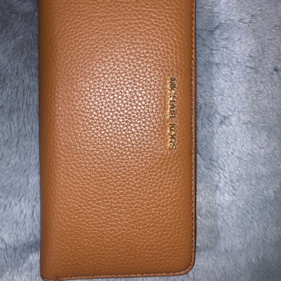 NWT MICHAEL KORS Jet Set Large Continental Travel Brown Leather Wallet - Picture 4 of 8